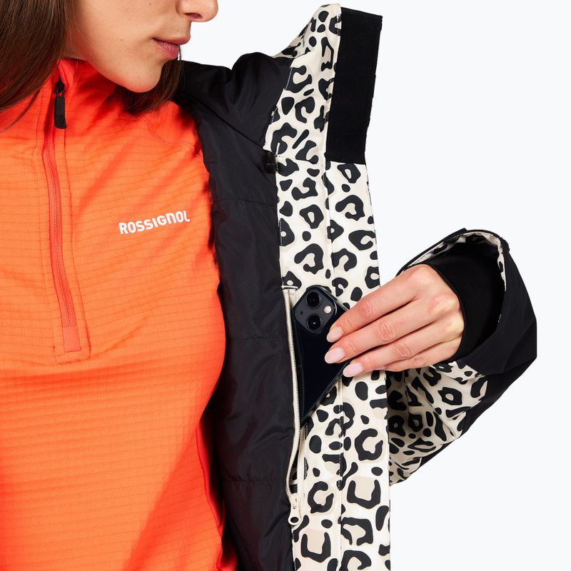 Women's ski jacket Rossignol Rochrun Allover nature wild leopard print 15