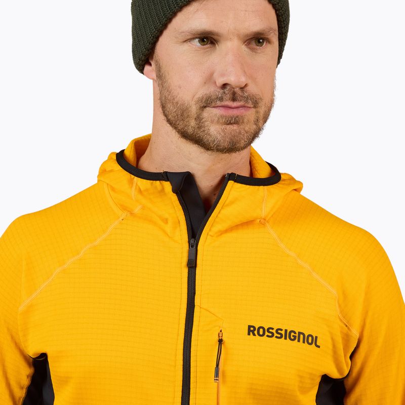 Men's sweatshirt Rossignol Blackside Mix Full Zip Hoodie Fleece saffron ylw 6