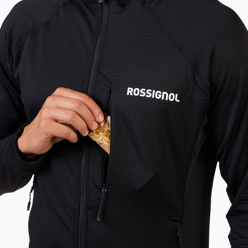 Men's sweatshirt Rossignol Blackside Mix Full Zip Hoodie Fleece black 6