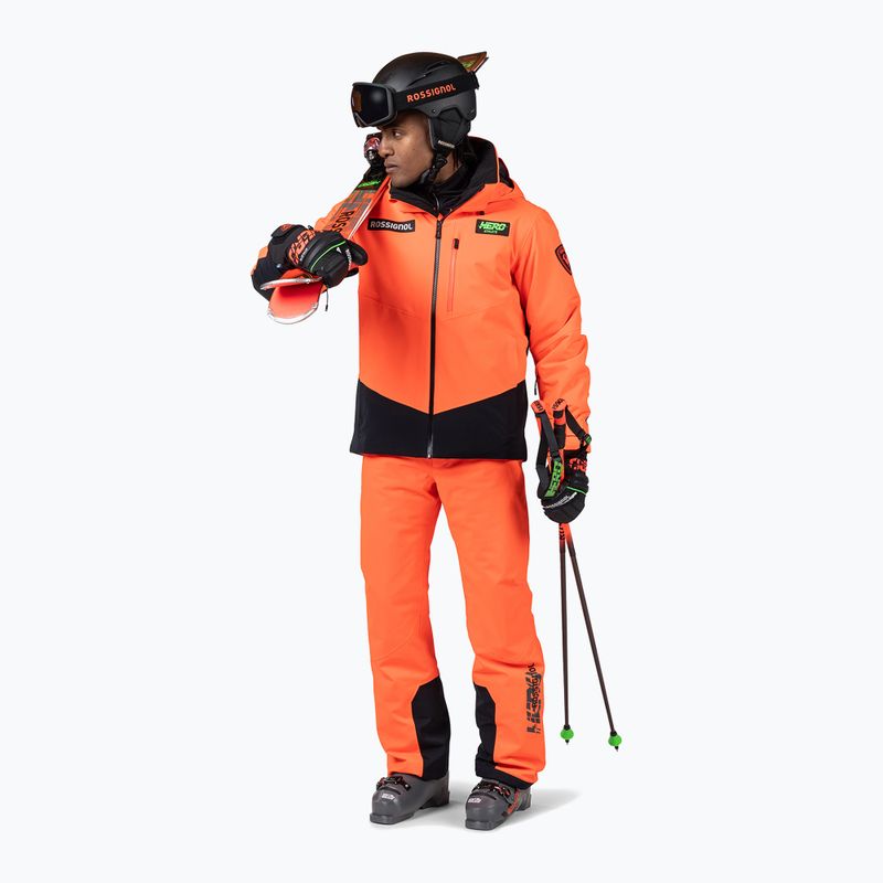 Men's ski trousers Rossignol Blackside Insulated neon red 2