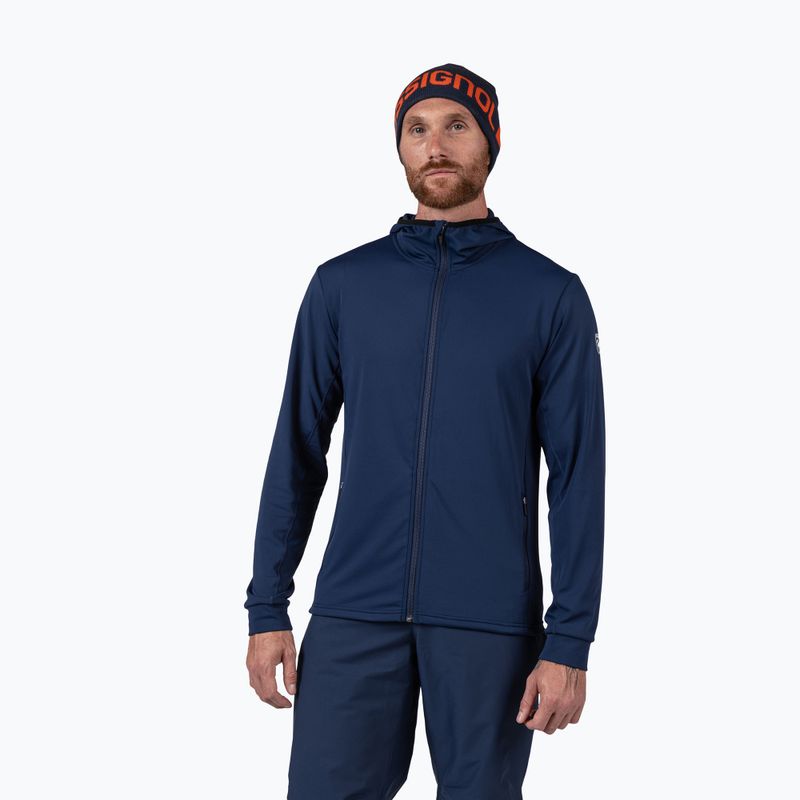 Men's fleece sweatshirt Rossignol Mid Layer Stretch Hoodie dark navy