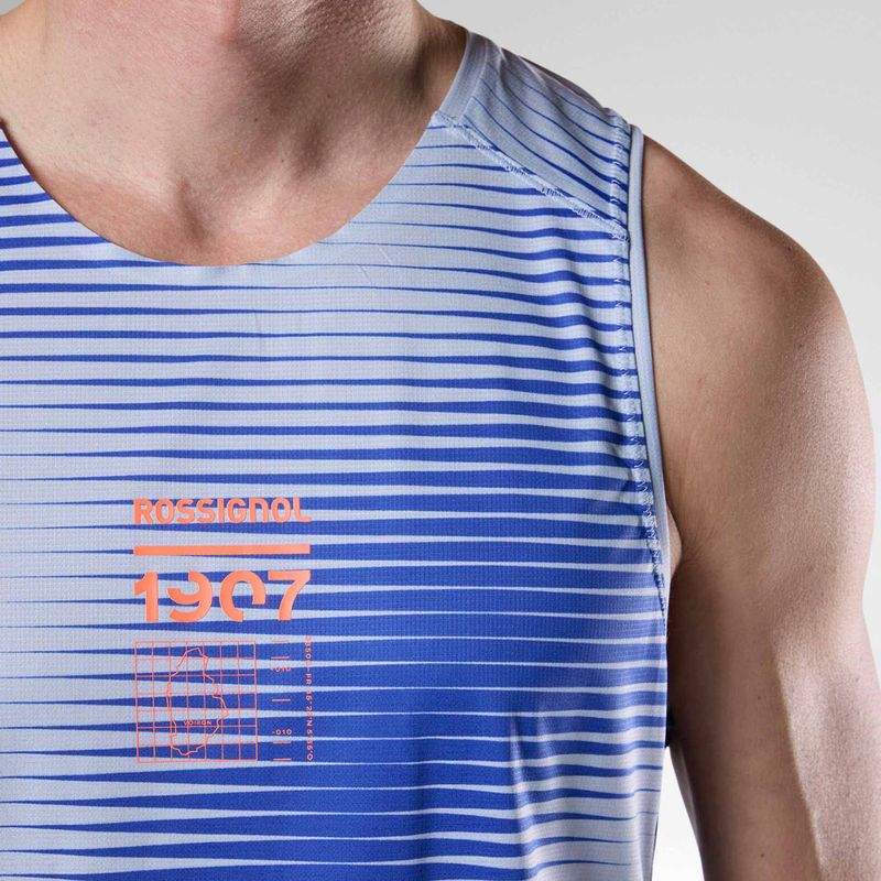 Men's running top Rossignol Sapa Ultra Tank dazzle blue line fogg 5
