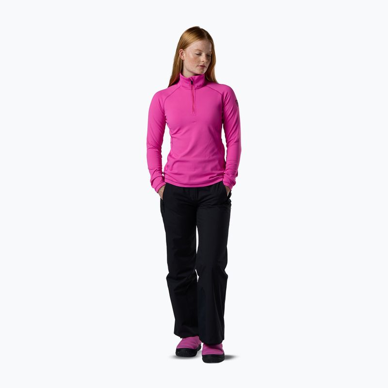 Women's fleece sweatshirt Rossignol Mid Layer Stretch Half Zip electric fuchsia 2