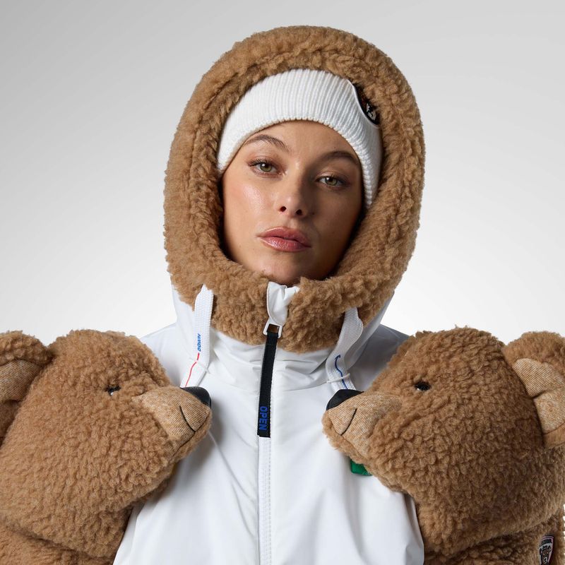 Women's ski jacket Rossignol JCC Teddy Hoodie white 5