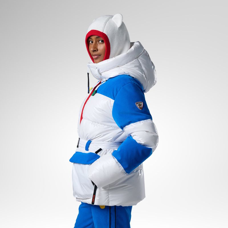 Women's ski jacket Rossignol JCC Corduroy Down white 4