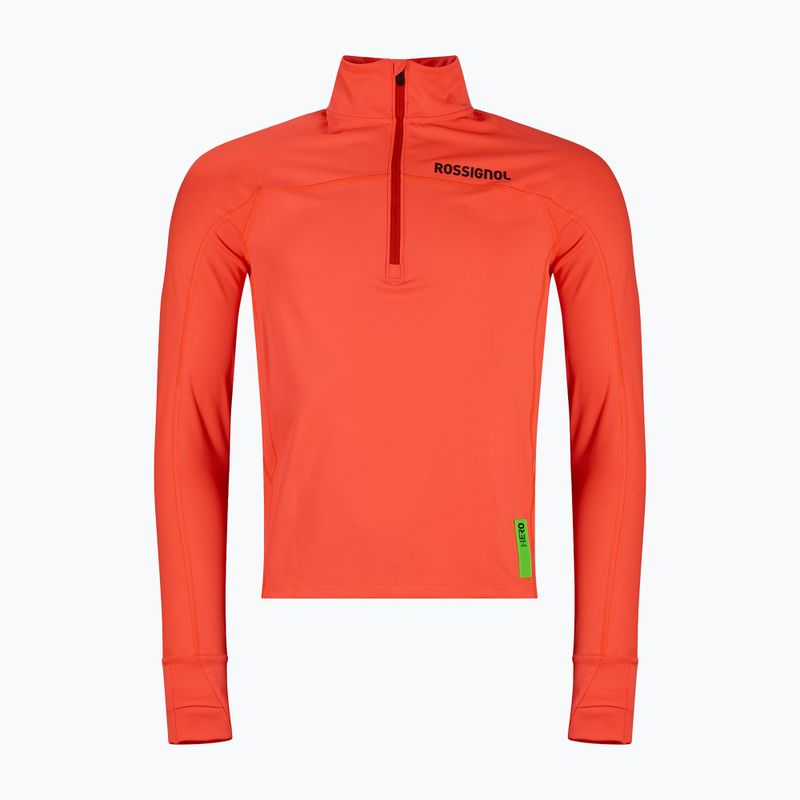 Men's sweatshirt Rossignol Hero Half Zip First Layer neon red 10