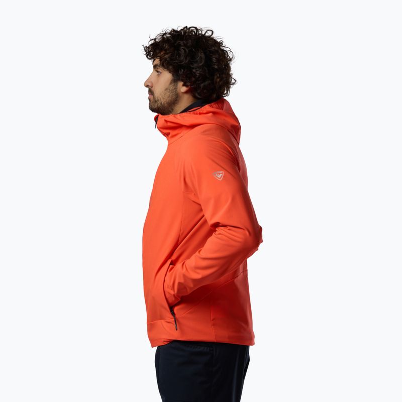 Men's ski touring jacket Rossignol Venon Wind Hoodie neon red 4