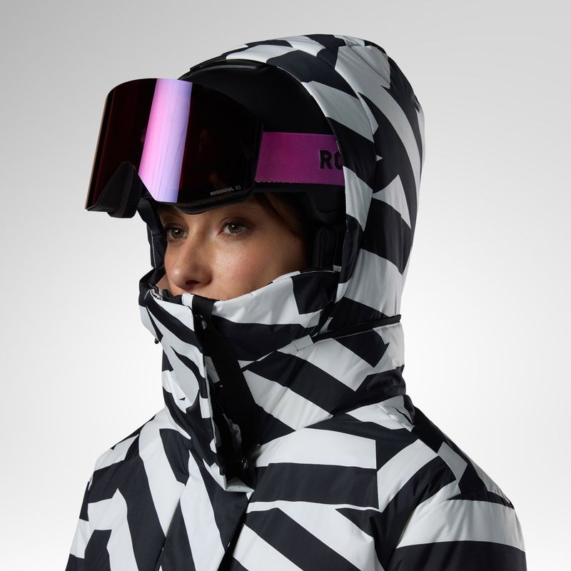 Women's ski jacket Rossignol Snowblaze Down resort bold lines black 6