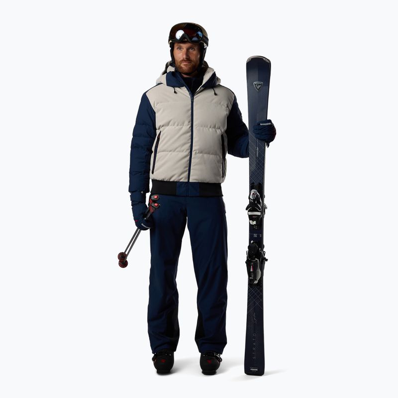 Men's ski jacket Rossignol Corduroy Down Bomber silver cloud/dark navy 2