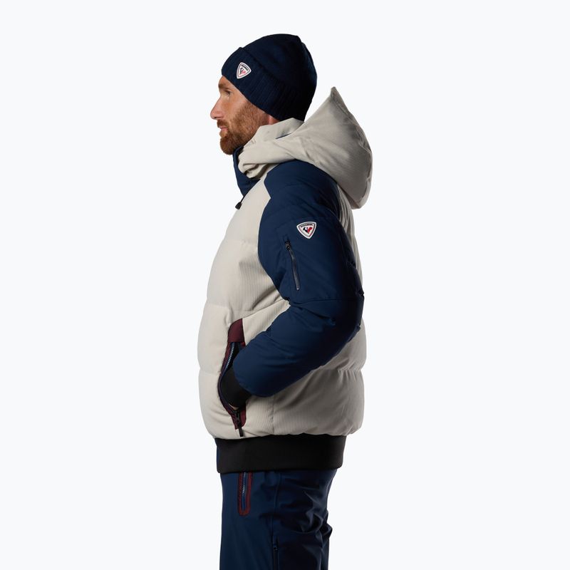 Men's ski jacket Rossignol Corduroy Down Bomber silver cloud/dark navy 4