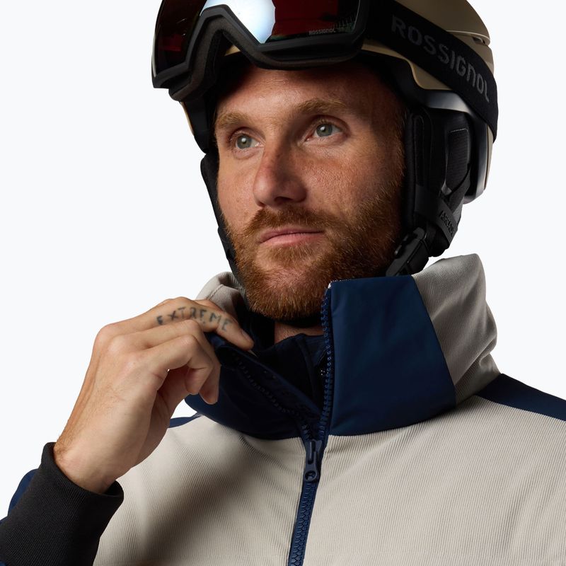 Men's ski jacket Rossignol Corduroy Down Bomber silver cloud/dark navy 6