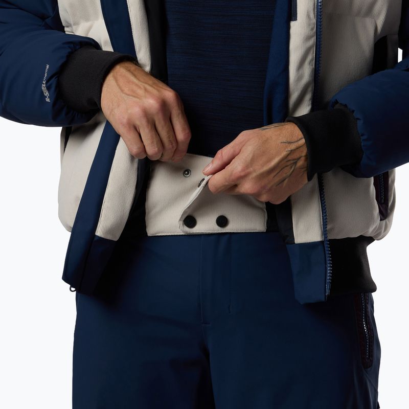 Men's ski jacket Rossignol Corduroy Down Bomber silver cloud/dark navy 14