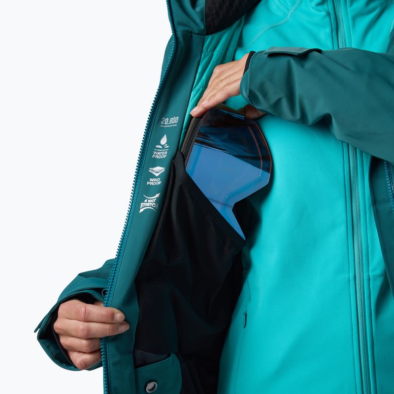 Women's ski jacket Rossignol 4WS Blackside Insulated transformative teal 15
