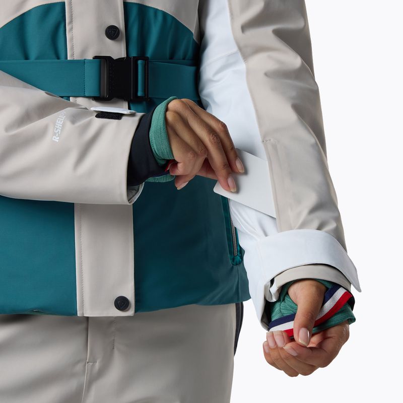 Women's ski jacket Rossignol Snowdazzle Belted silver cloud 9