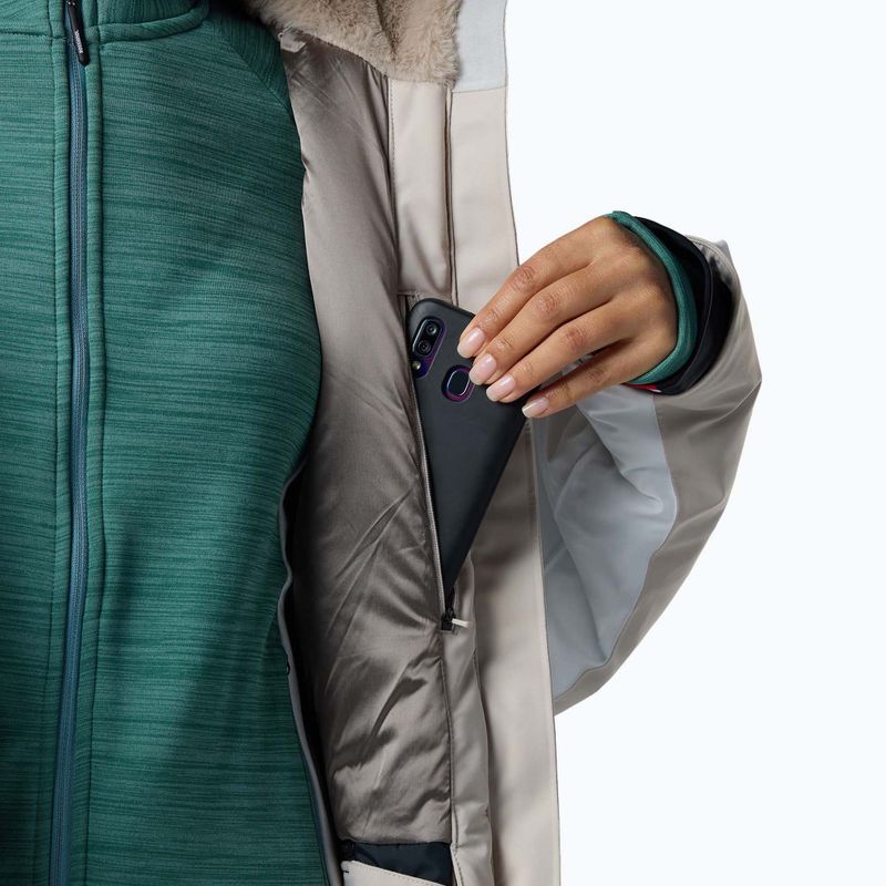 Women's ski jacket Rossignol Snowdazzle Belted silver cloud 11