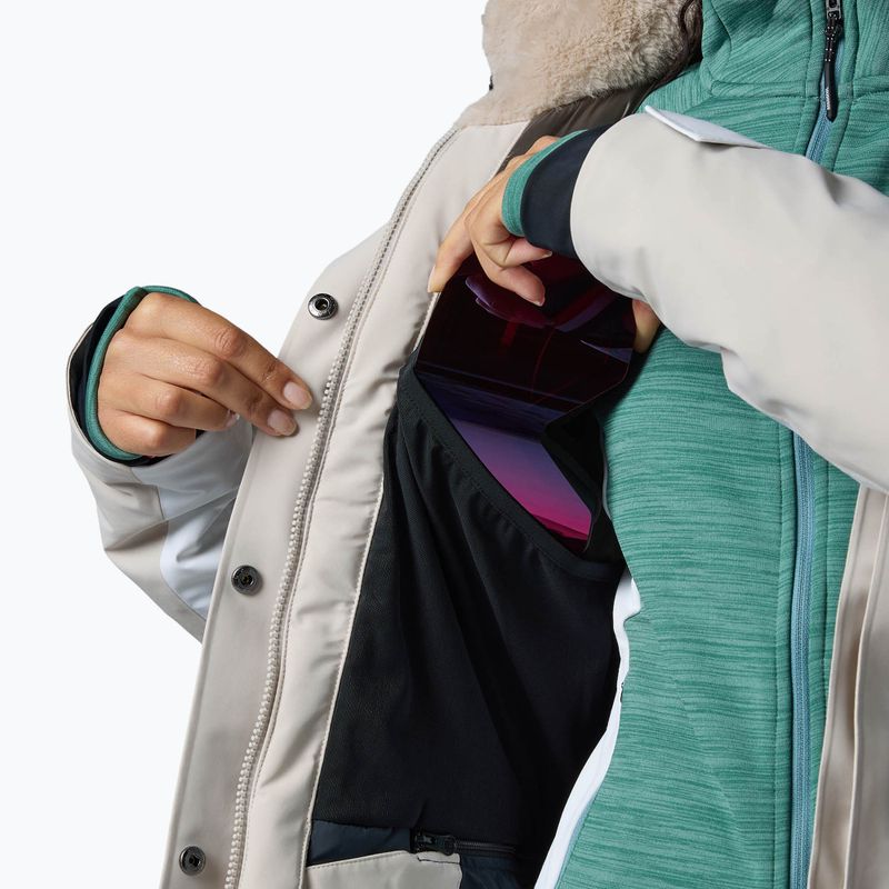 Women's ski jacket Rossignol Snowdazzle Belted silver cloud 12