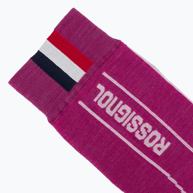 Women's ski socks Rossignol Intermediate Eelectric fuchsia 3