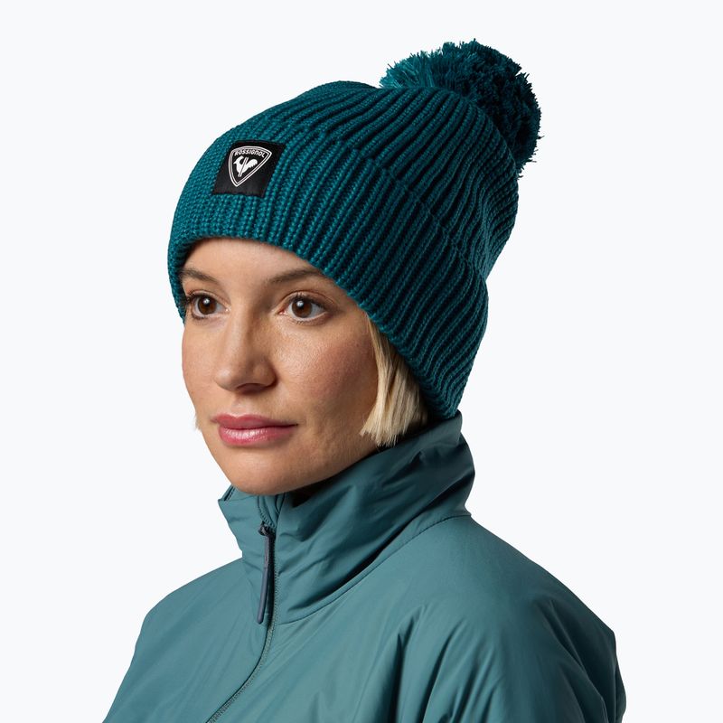 Winter hat Rossignol Strawpile Pompom Beanie transformative teal 4