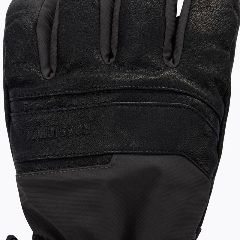 Men's ski gloves Rossignol Leather Mix black 3