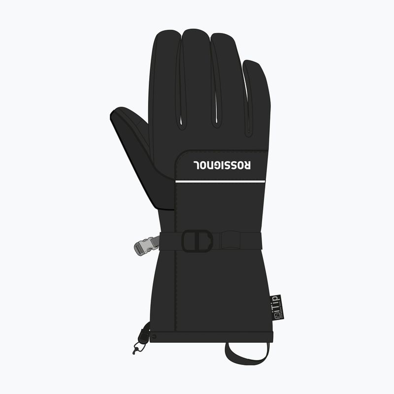 Men's ski gloves Rossignol Action R-Shell Dry black 3