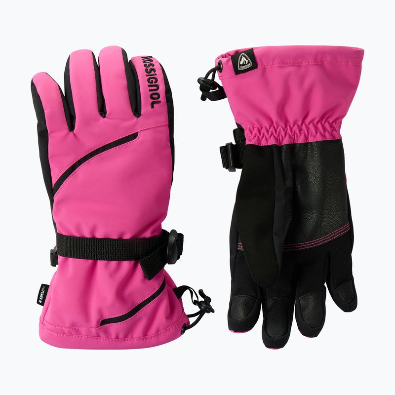 Women's ski gloves Rossignol Temptation R-Shell electric fuchsia 2