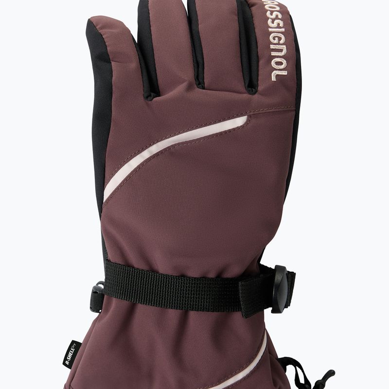 Women's ski gloves Rossignol Temptation R-Shell huckleberry 3