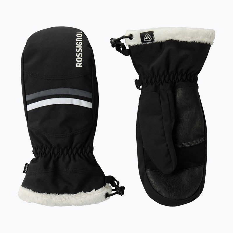Women's ski gloves Rossignol Piste Mittens R-Shell Dry black 2