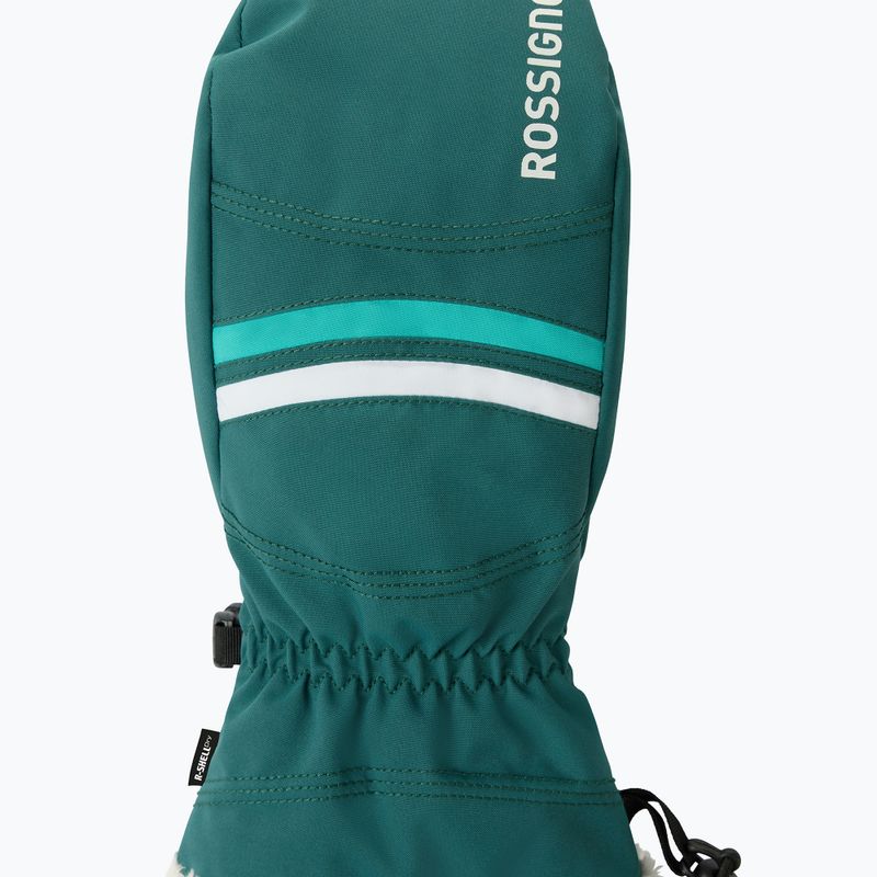 Women's ski gloves Rossignol Piste Mittens R-Shell Dry transformative teal 3