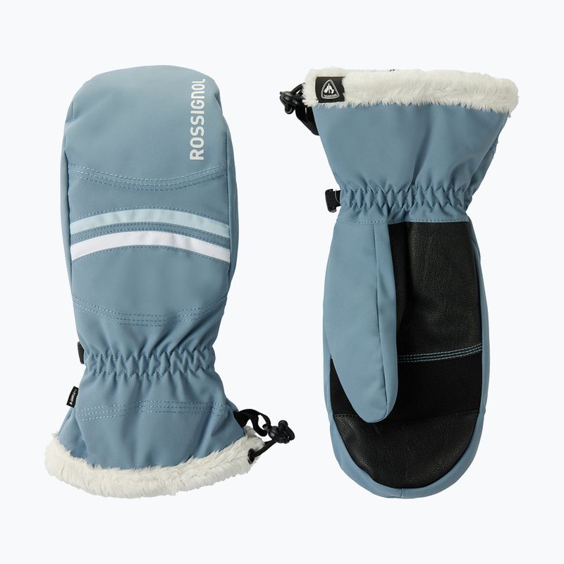 Women's ski gloves Rossignol Piste Mittens R-Shell Dry windward blue 2