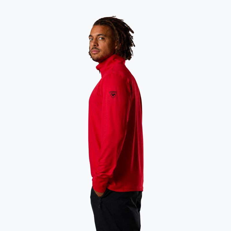 Men's ski sweatshirt Rossignol Mid Layer Stertch Half Zip sports red 4