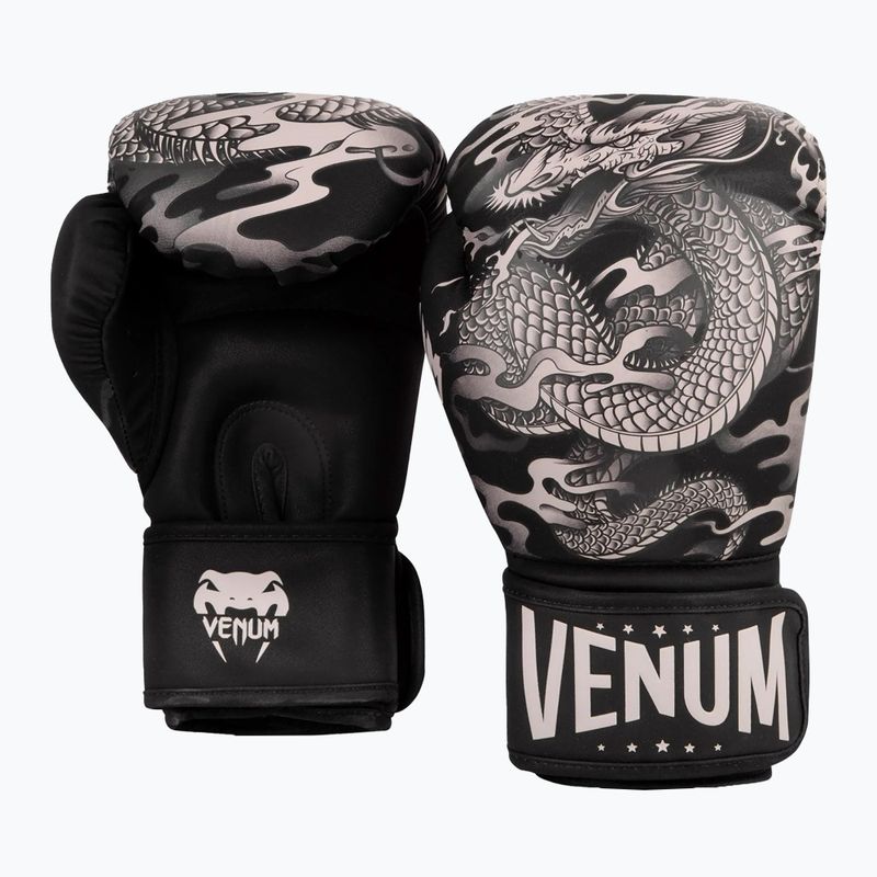 Venum Dragon's Flight black/sand boxing gloves 5