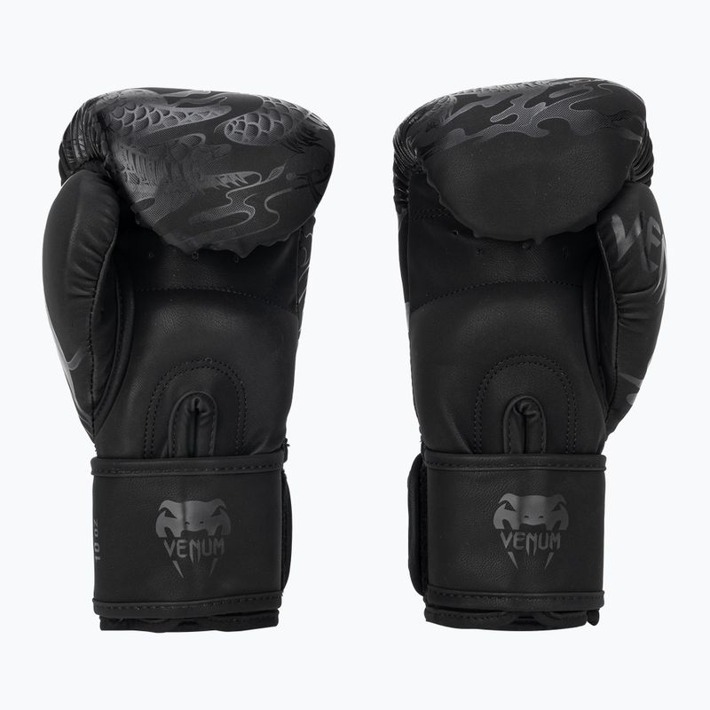 Venum Dragon's Flight black/black boxing gloves 2