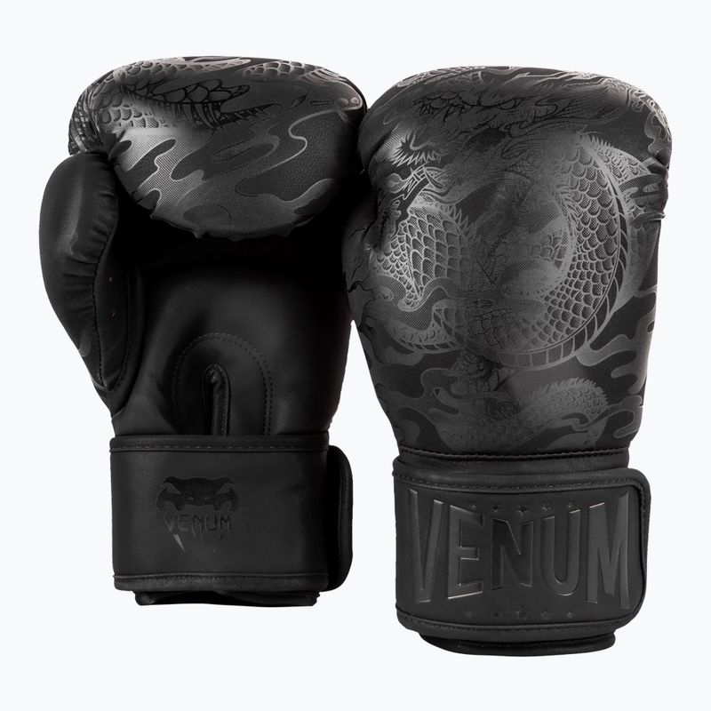 Venum Dragon's Flight black/black boxing gloves 5