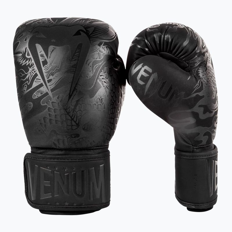Venum Dragon's Flight black/black boxing gloves 6