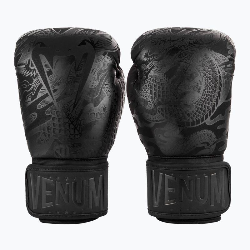 Venum Dragon's Flight black/black boxing gloves 7