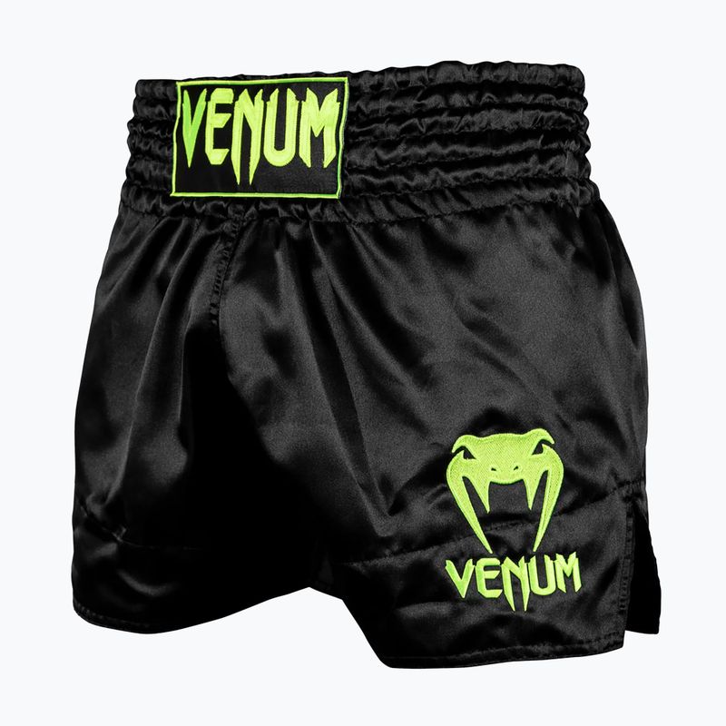 Men's Venum Classic Muay Thai training shorts black/neo yellow