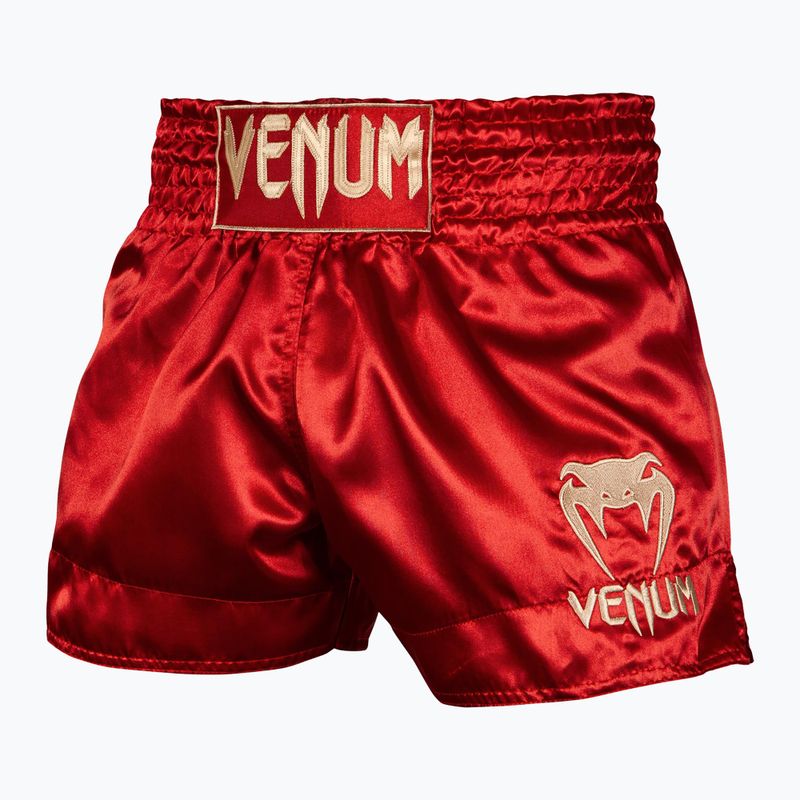 Venum Classic Muay Thai men's training shorts bordeaux/gold