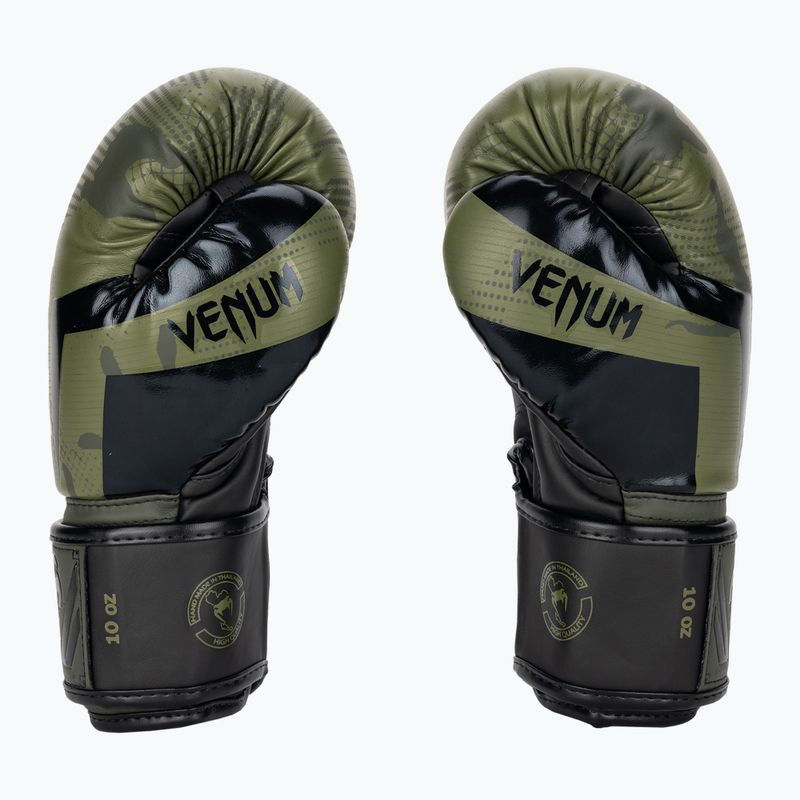 Venum Elite khaki camo boxing gloves 3