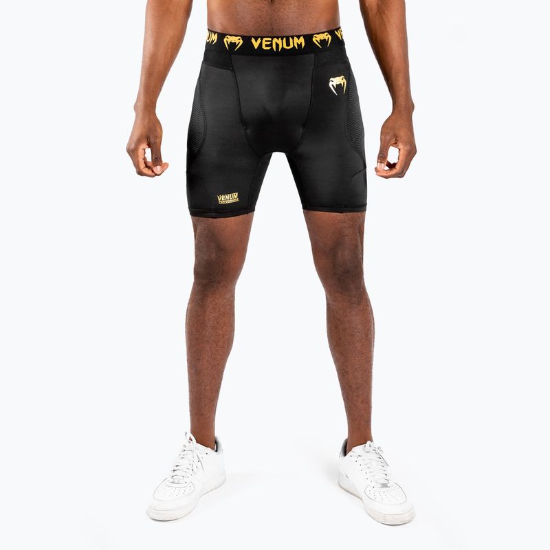 Men's training shorts Venum G-Fit Compression black/gold