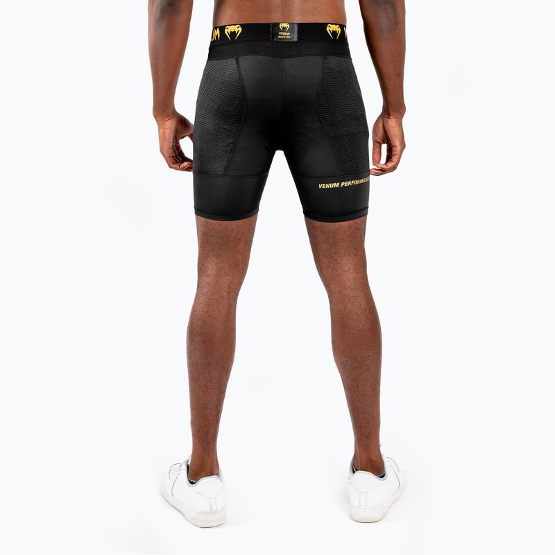Men's training shorts Venum G-Fit Compression black/gold 2