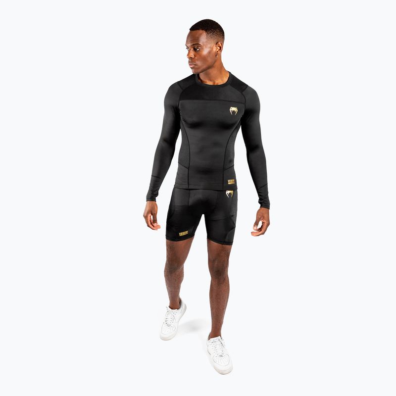 Men's training shorts Venum G-Fit Compression black/gold 4