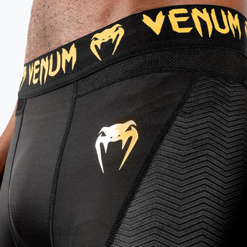 Men's training shorts Venum G-Fit Compression black/gold 5