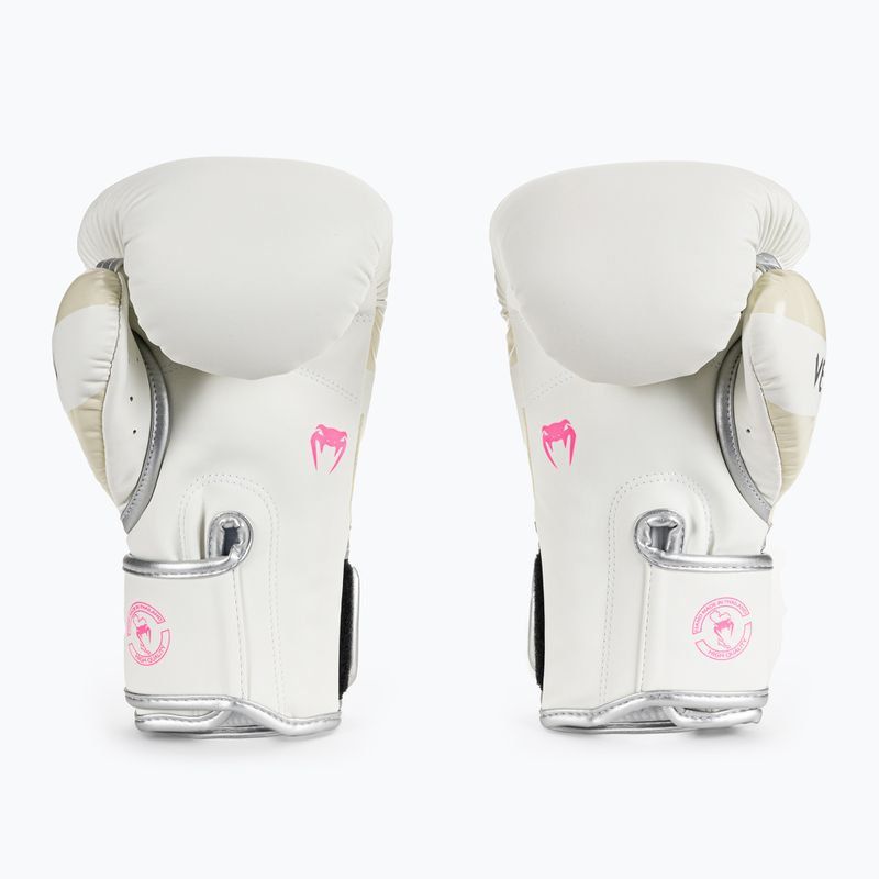 Venum Elite men's boxing gloves white and silver 1392-574 2