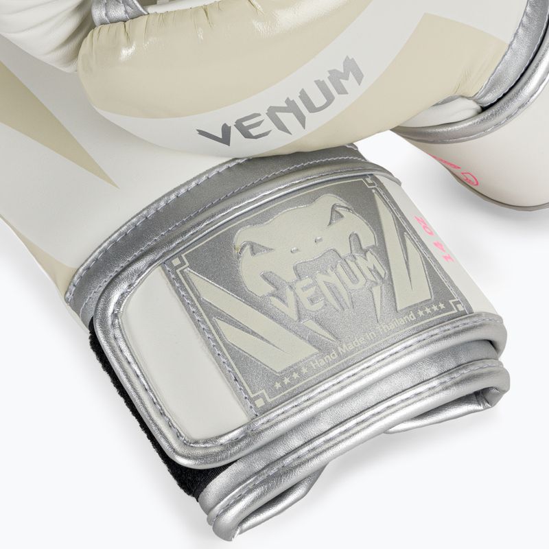 Venum Elite men's boxing gloves white and silver 1392-574 5