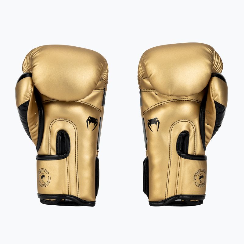 Venum Elite men's boxing gloves gold and black 1392-449 2