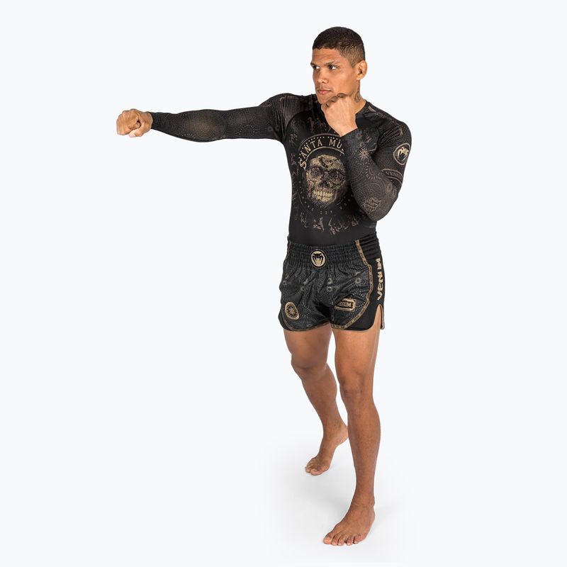 Venum Santa Muerte Dark Side men's longsleeve rashguard black/brown 2
