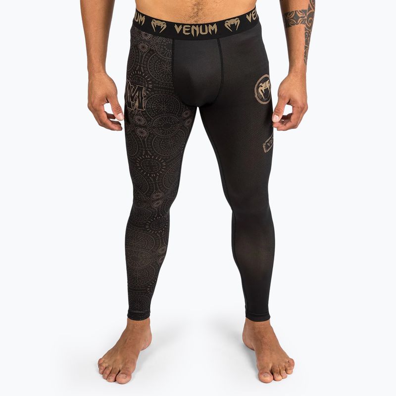 Men's Venum Santa Muerte Dark Side Spats black/brown leggings