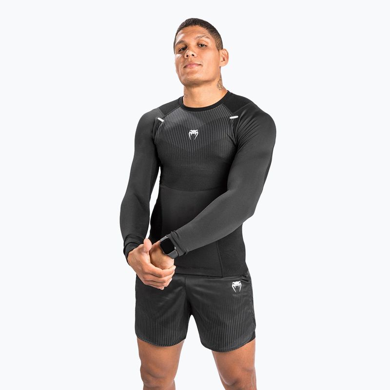 Venum Biomecha men's longsleeve rashguard black/grey 2