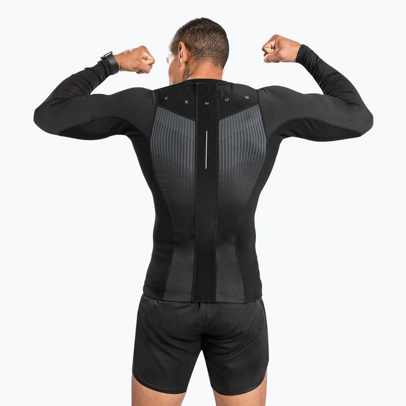 Venum Biomecha men's longsleeve rashguard black/grey 3