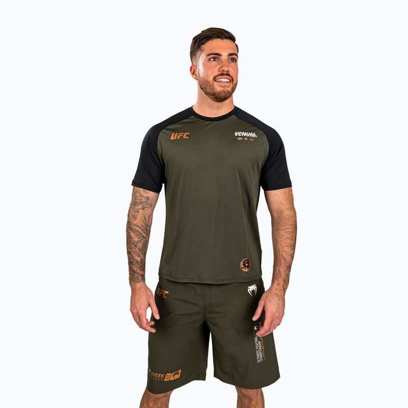 Venum UFC By Adrenaline Fight Week Dry-Tech men's t-shirt khaki 3